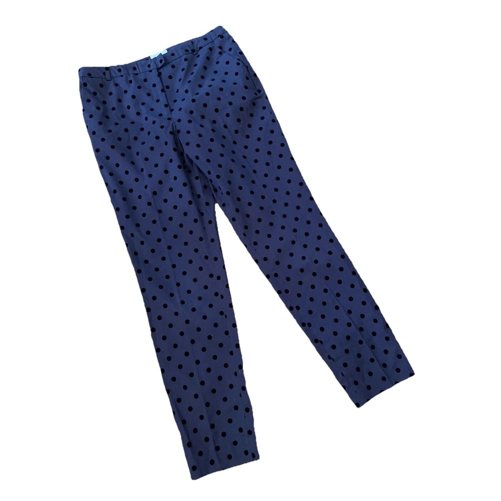 Soft Surroundings Pants Sz 8 Black Ankle polkadot Gothic
